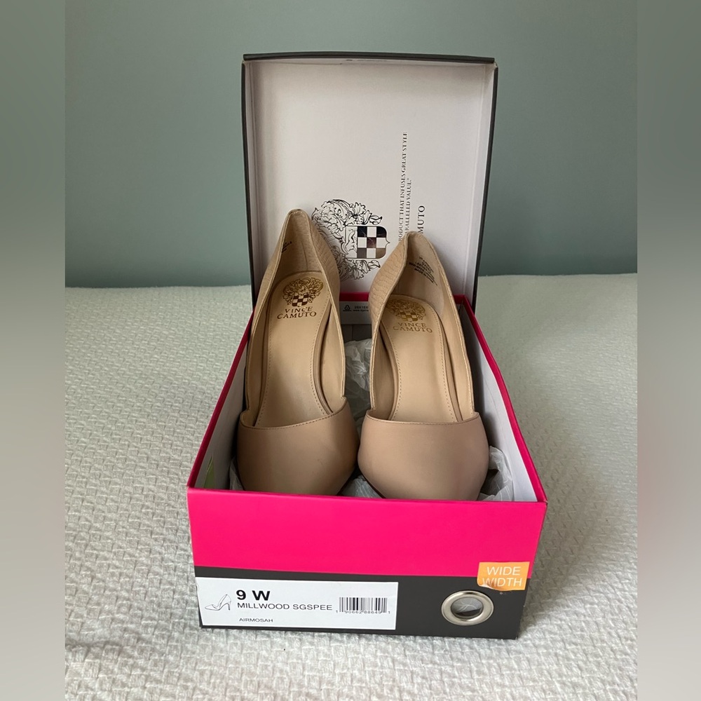 Vince Camuto Textured Tan Heels - Picture 2 of 4